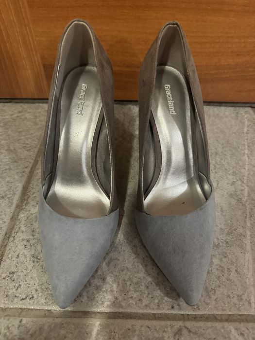 Szpilki szaro niebieskie Graceland