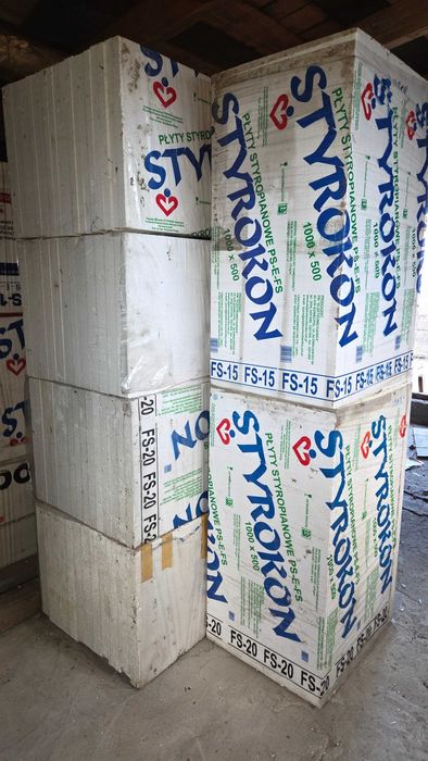 Styropian FS-15 i FS-20 grubości 3, 4, 5 cm