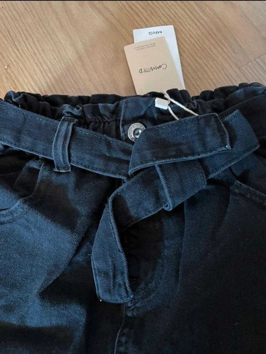 Saia de ganga preta nova com etiqueta - Mango Teen