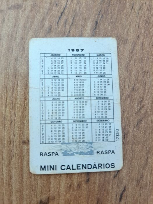 Mini Calendário Carlos Xavier
1987