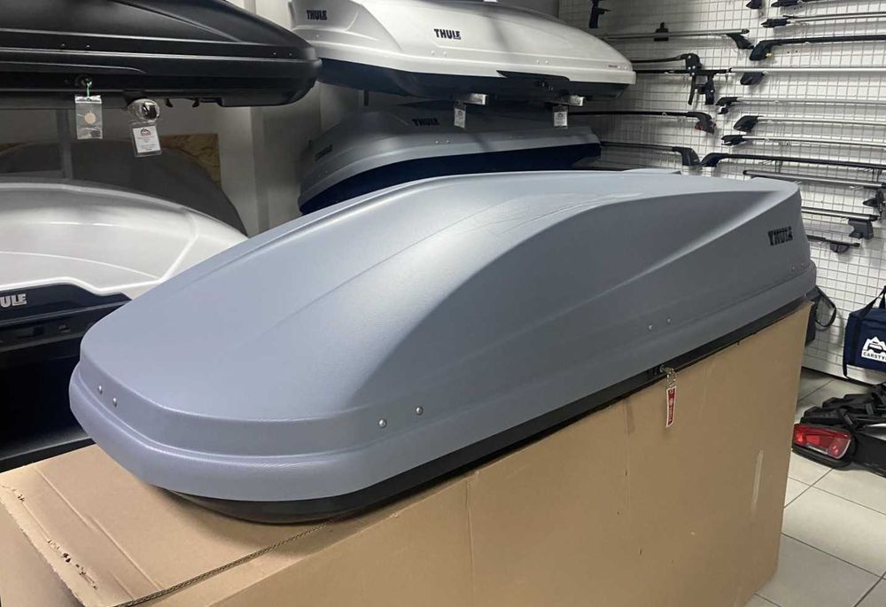 Автобокс на крышу авто Thule Motion XT Vector Pacific Touring Force Dynamic Pulse Exellence Atlantis Flow Low чорні сірі матові глянцеві нові вживані
