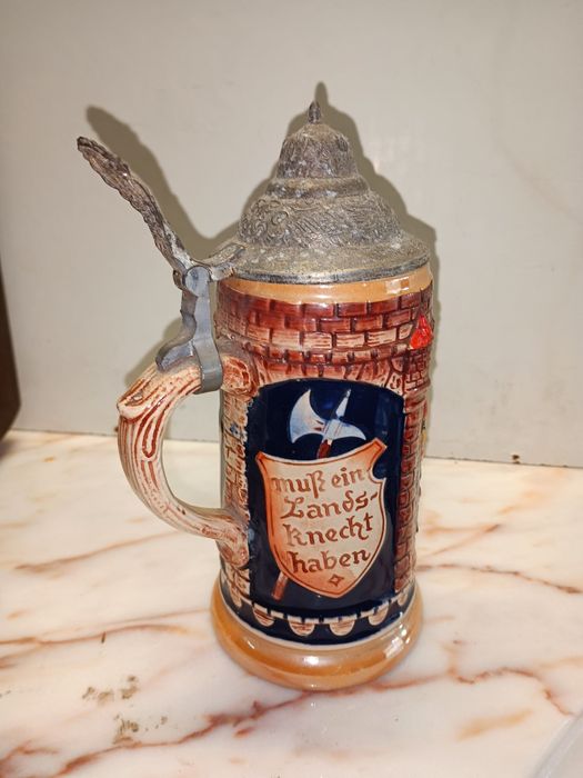 caneca de cerveja alemã (stein) da marca Gerz. As canecas Gerz ,20cm