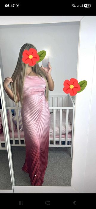 Sukienka maxi marszczona nowa z metką