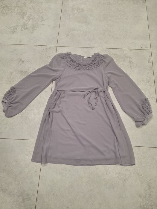 Zwiewna sukienka z bufiastymi rękawami Sorbet