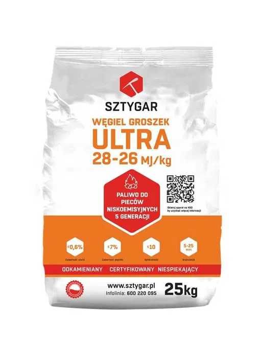 Ekogroszek Groszek SZTYGAR PREMIUM ULTRA ORZECH 28-26MJ węgiel