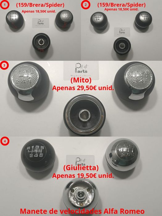 Manete moca de velocidades Alfa Romeo vários modelos
