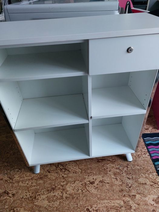 Rampa de cabeleireiro, móveis de salão