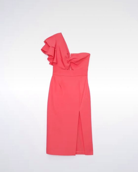 Sukienka midi na jedno ramię na wesele / imprezę Mohito 36 rozmiar