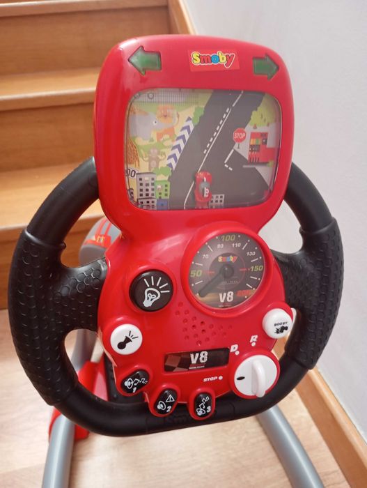 Smoby Simulador de condução Pilot V8 vermelho e preto