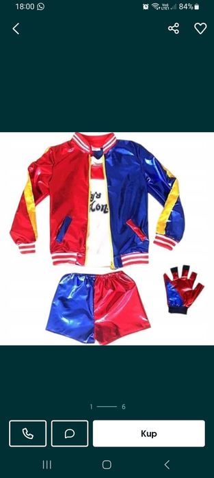 Kostium przebranie na karnawał dziewczyna JOKERA