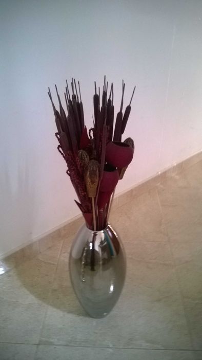 Jarra Spal prateada (não inclui flores)