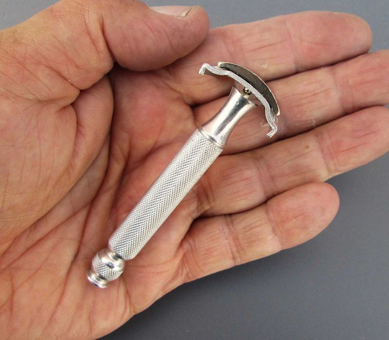 1960's GILLETTE End Ball Handle TECH Máquina de Barbear - Made in England