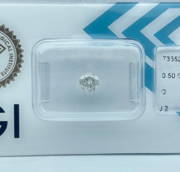 Naturalny Diament, Brylant 0.50 CT, Certyfikat IGI, Idealny pod Inwest