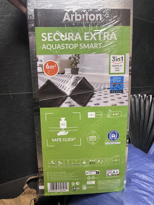 Podkład pod panele Arbiton Secura Extra Aquastop Smart 3w1 6 m² NOWY