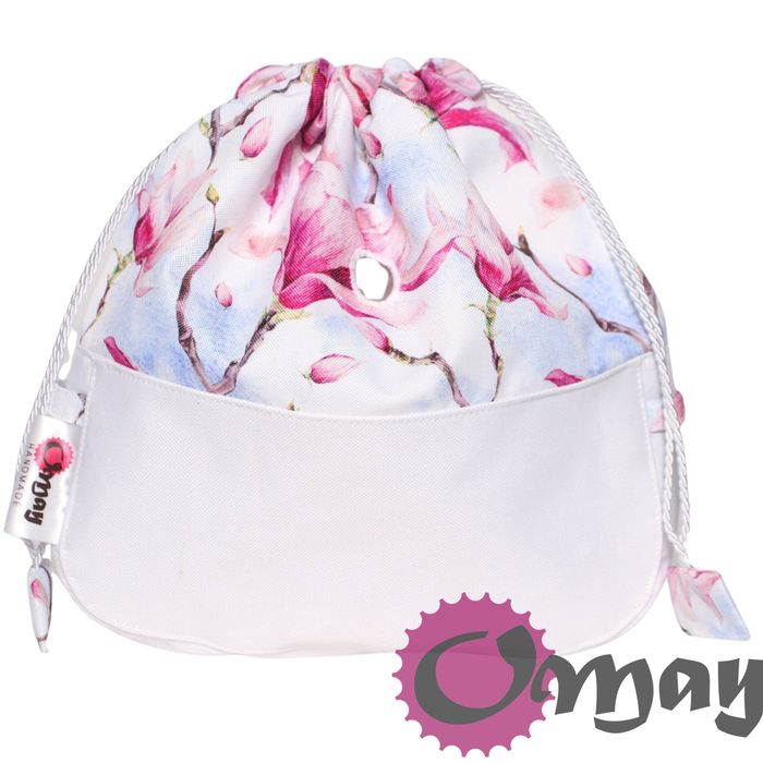 organizer OBAG MOON LIGHT worek kwiaty magnolie 2 kieszenie komin OMAY