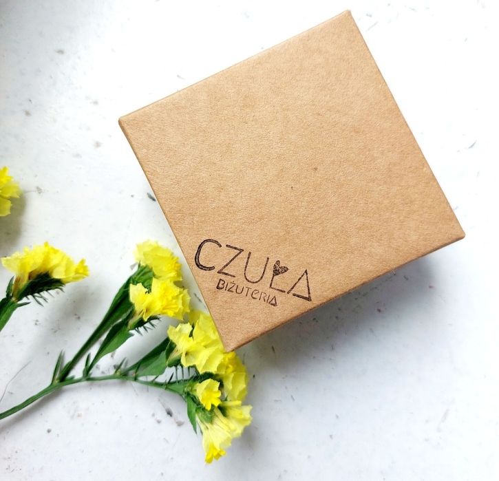 Okrągłe kolczyki brudny róż wkrętki handmade