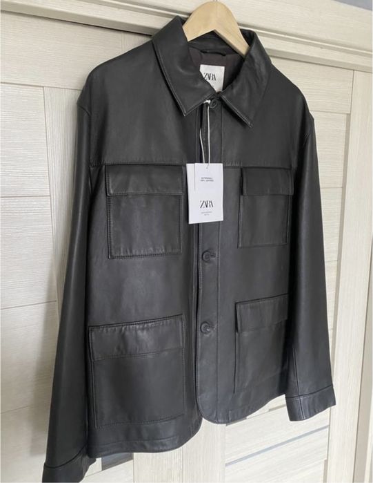 Кожаная куртка Zara man leather collection