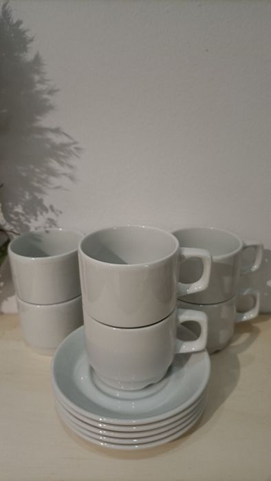 Zestaw 6 filiżanek 5 spodków Figgio Norway Vitroporselen