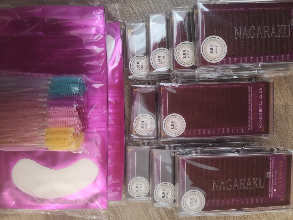 Rzęsy Nagaraku, zestaw rzęs oraz akcesoria