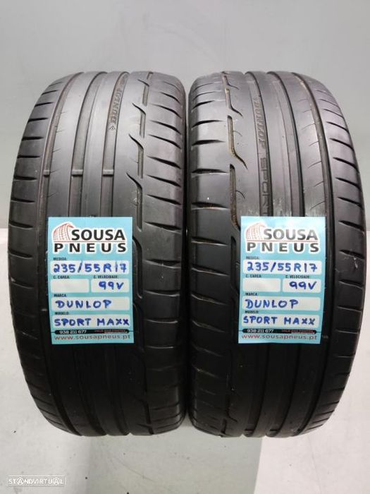 2 pneus semi novos 235-55r17 dunlop - oferta dos portes 100 Euros