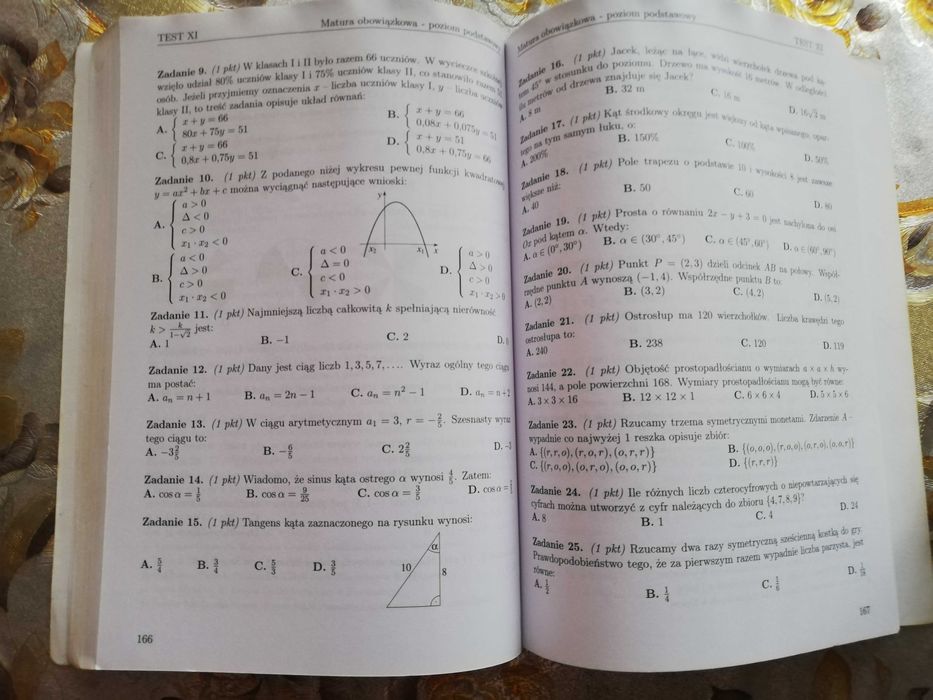Testy maturalne poziom podstawowy