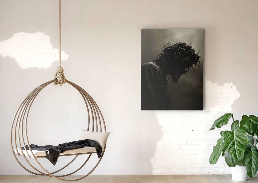 Obraz na płótnie Jezus Chrystus w koronie cierniowej 90x120 cm