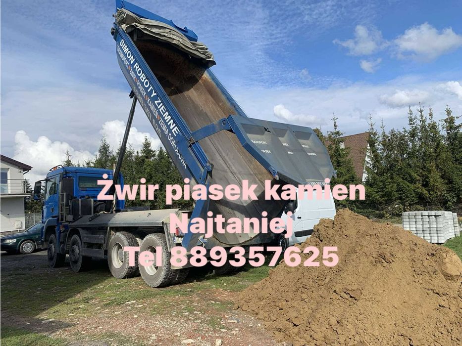 Żwir piasek kamień ziemia ogrodowa Mały samochód do 27 ton