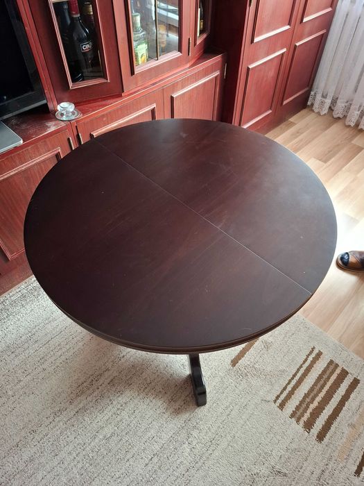 Stolik okrągły drewniany