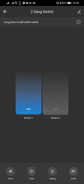 Tuya 2 switch (equivalente a shelly 2) converte candeeiro para smart