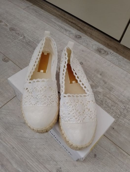Buty damskie espadryle koronka 36