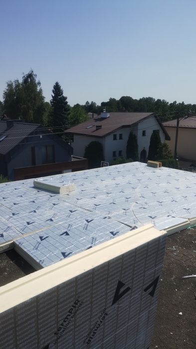 Usługi dekarskie dachy płaskie docieplenie steropap