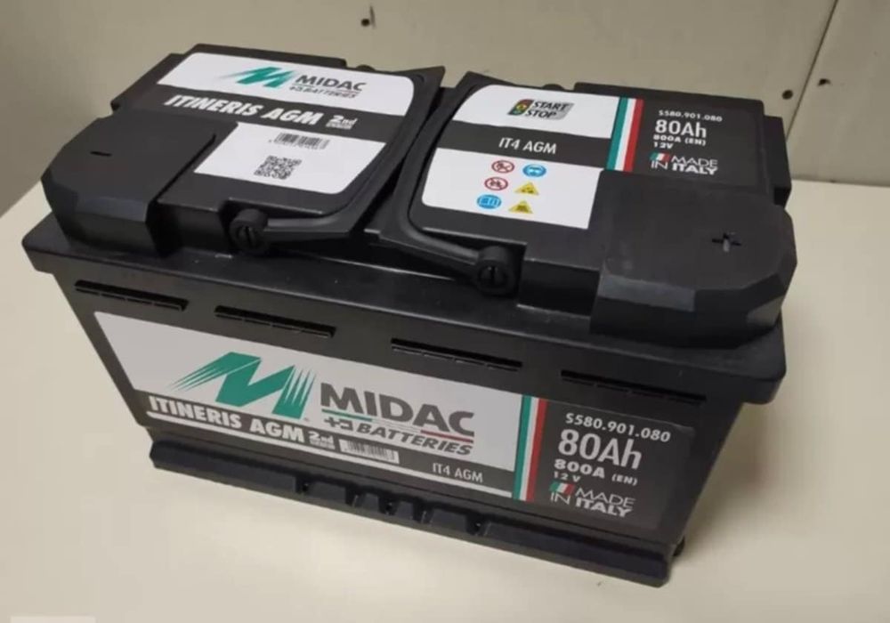 Akumulator AGM Midac 80Ah 800A- Okazja!