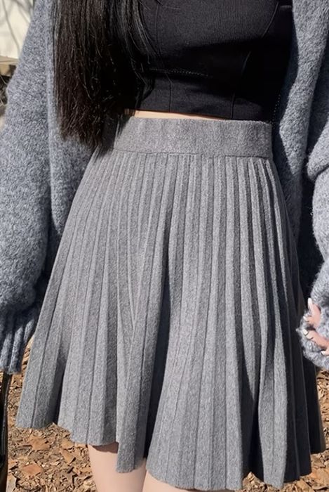 Юбка , Плісирована спідниця нова сіра