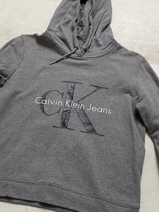 Calvin Klein Jeans szara damska bluza S kaptur