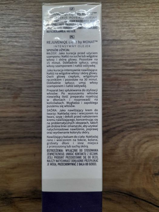NOWY olejek REJUVENIQE light