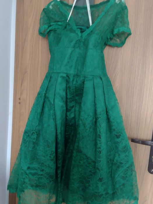 wyjątkowa zielona sukienka wesele okazje S/M