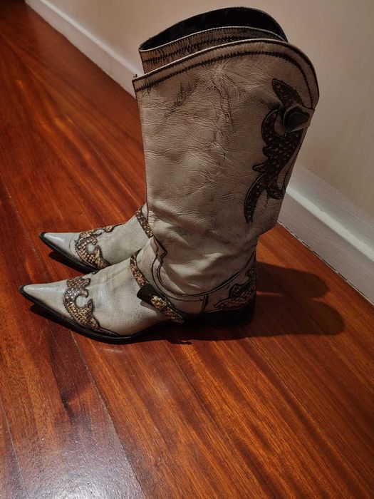 Botas Texanas em pele. Como novas