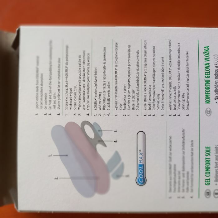 Wkładki do butów skórzane i silikonowe nowe