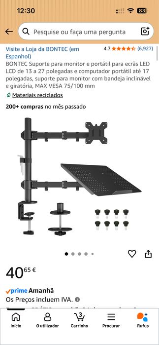 Suporte para monitor e portatil | Bontec