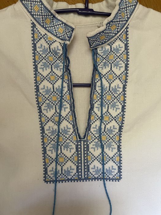 Вышиванка, лен, 8-9 лет