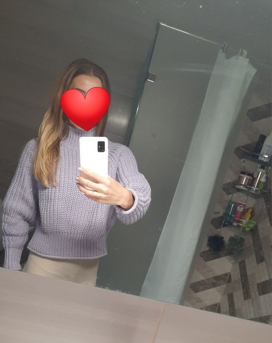 Теплий светр H&M колір лаванда