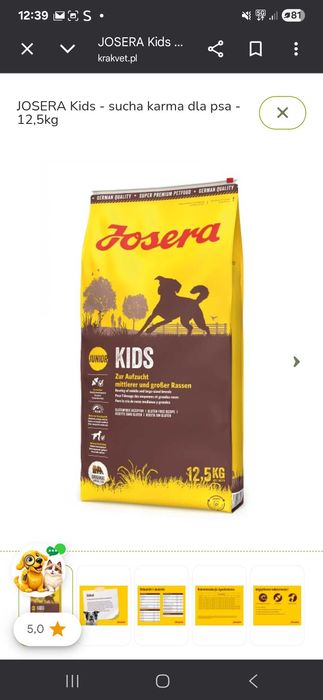 Karma josera 12.5kg kids