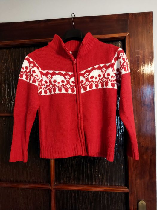 Sweter dla chłopca 134 dzianina czachy suwak stójka ulubiony