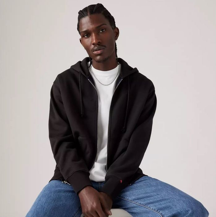 Толстовка чоловіча худі на блискавці Levi's XXL оригінал AUTHENTIC FULL ZIP