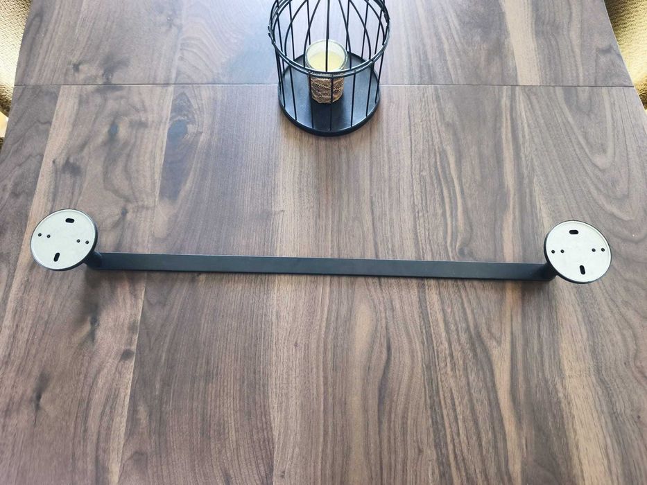 Toalheiro metal preto novo com 55 cm para wc - ainda na caixa original