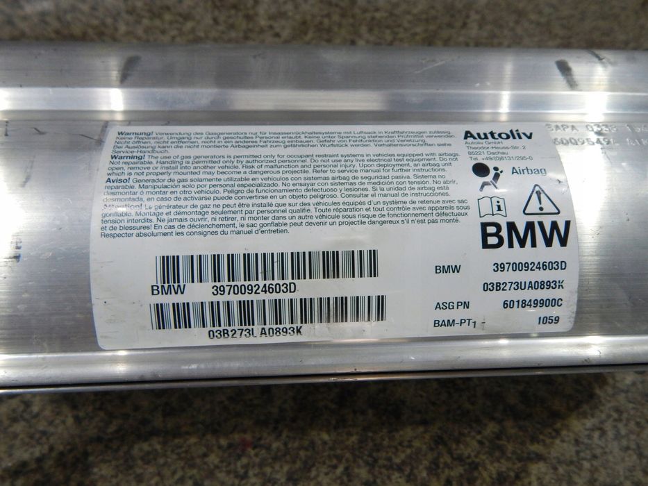 bmw e63 e64 poduszki airbag pasy sensor