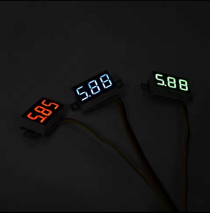 Вольтметр мини цифровой DC 0-100V (0.28" LED) | Для авто, блоков питания, радиолюбителей, DIY-проекты