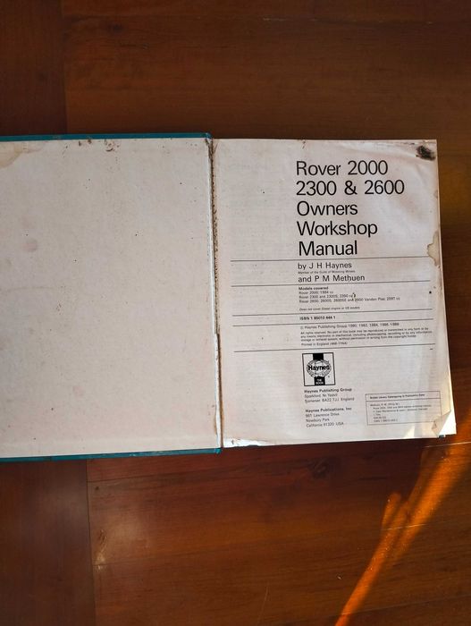 Haynes - Rover 2000, 2300, 2600