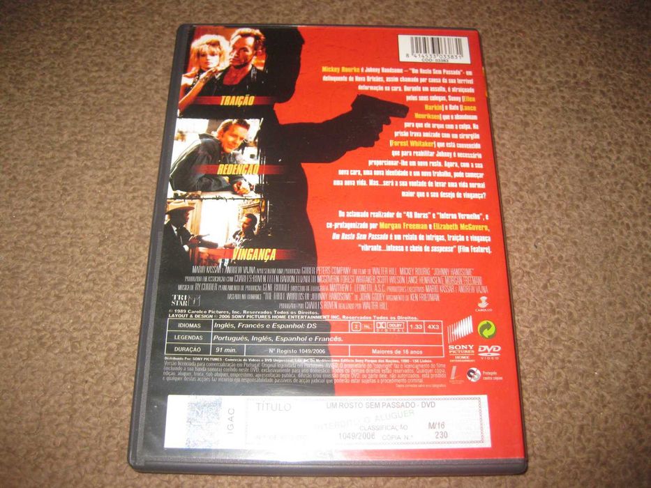 DVD "Um Rosto sem Passado" com Mickey Rourke/Raro!64564347353985121