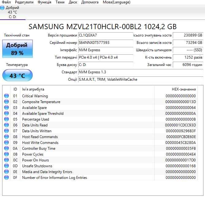 Samsung PM9A1 NVMe PCIe 4.0 SSD - 1TB та 256GB. OEM Samsung 980 Pro, аналог 990Pro/Kingston KC 3000. В ігровий ПК з Ryzen/Intel 5/7/9 до RTX/RX